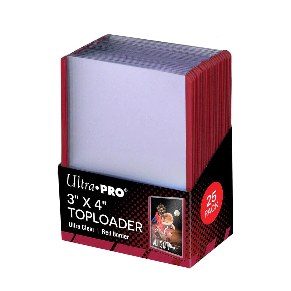 ULTRA PRO - TOPLOADER BORD ROUGE ULTRA CLEAR (25PCS)