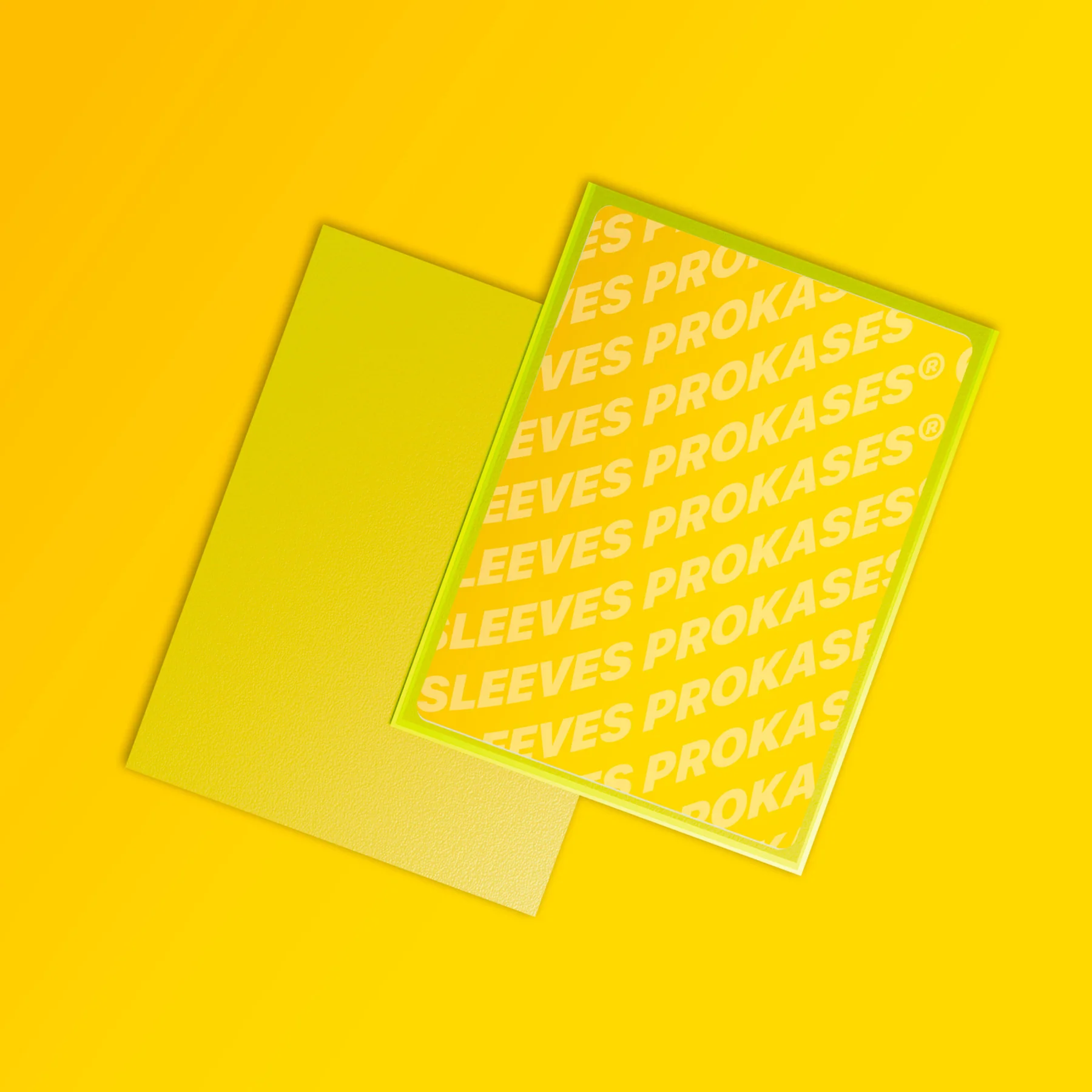 SLEEVES MAT DOS TEXTURÉ – 66X91 MM – COULEUR JAUNE – PACK DE 100