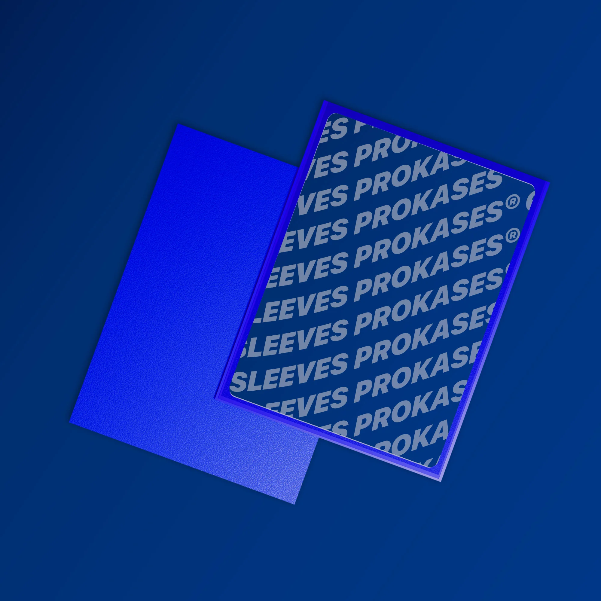 SLEEVES MAT DOS TEXTUR&Eacute; &ndash; 66X91 MM &ndash; COULEUR BLEU FONCE &ndash; PACK DE 100