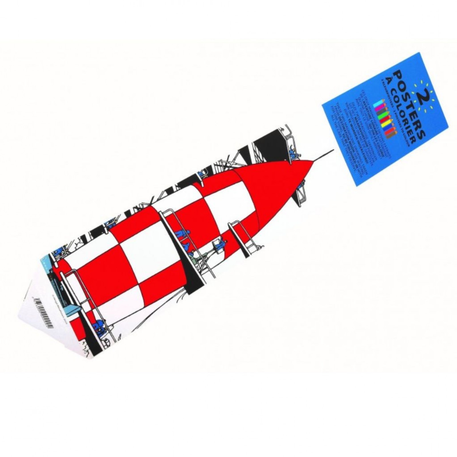 POSTERS A COLORIER-OBJECTIF LUNE 70 X 100 TINTIN