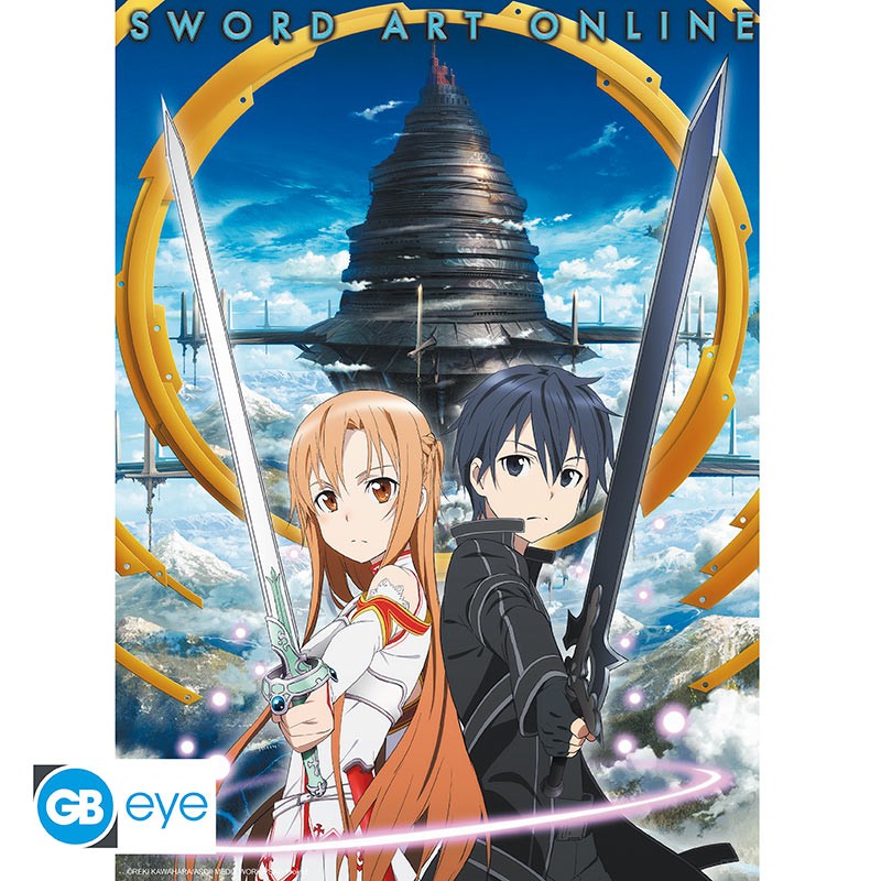 SWORD ART ONLINE - POSTER CHIBI 52X38 - ASUNA & KIRITO AINCRAD