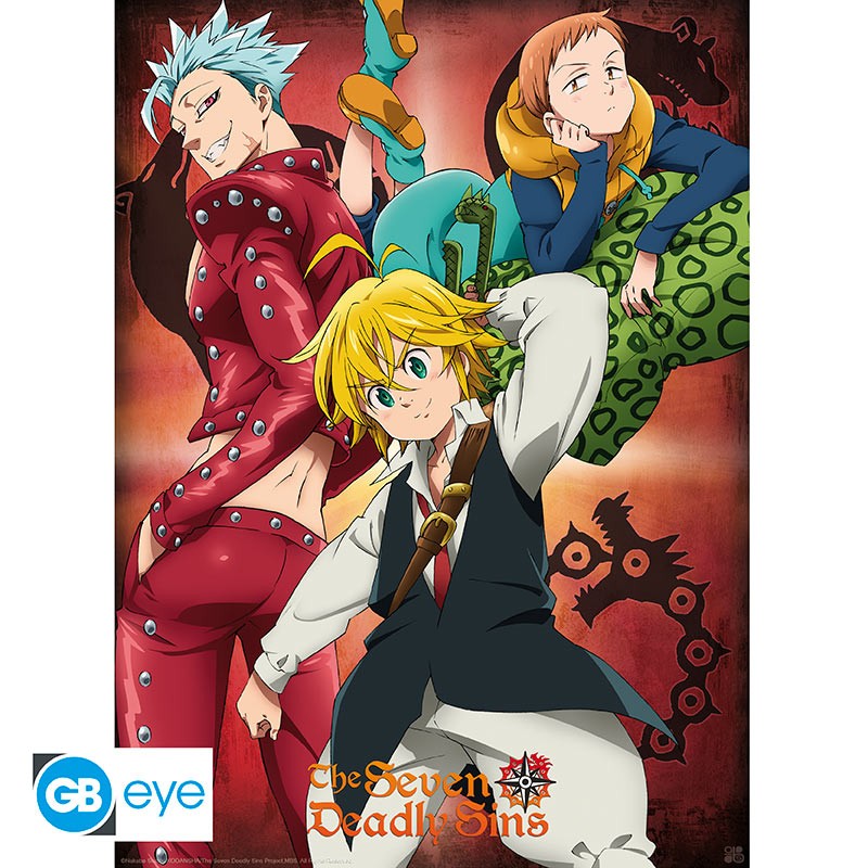 THE SEVEN DEADLY SINS - POSTER CHIBI 52X38 - BAN, KING & MELIODAS