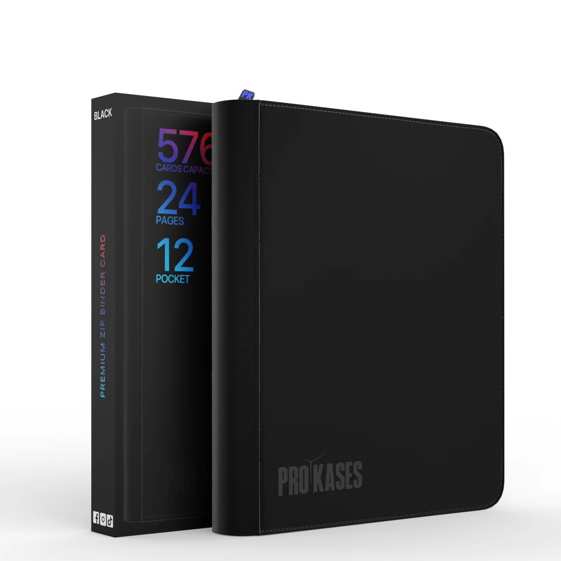 Visuel ZIP BINDER 576 CARTES CLASSEUR NOIR À FERMETURE ZIP