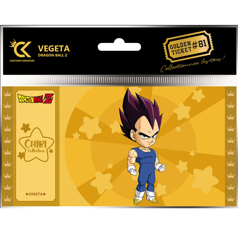 DBZ DRAGON BALL Z GOLDEN TICKET CHIBI VEGETA ARMOR
