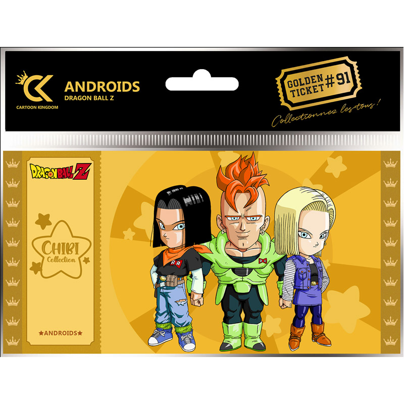 DBZ DRAGON BALL Z GOLDEN TICKET CHIBI ANDROID C16 C17 C18