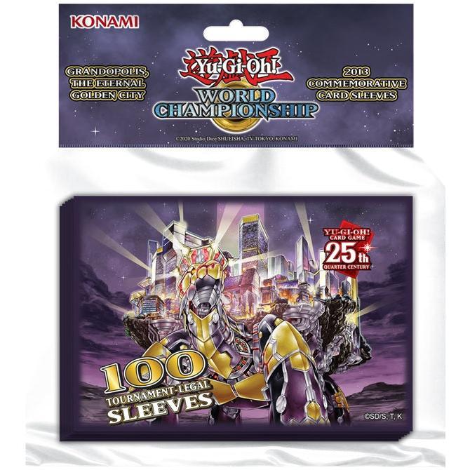 YU-GI-OH! ACC - SLEEVES GRANDPOLIS ETERNAL GOLDEN CITY (100CT) 2013 WORLD CHAMPIONSHIP COMMEMORATIVE