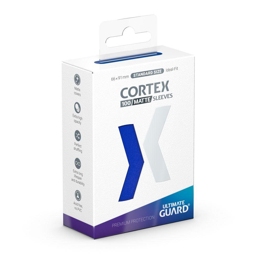 ULTIMATE GUARD - 100 PROTEGE-CARTES STANDARD MAT CORTEX - BLEU