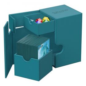 ULTIMATE GUARD - FLIP`N`TRAY 100+ XENOSKIN MONOCOLOR - BLEU PETROLE