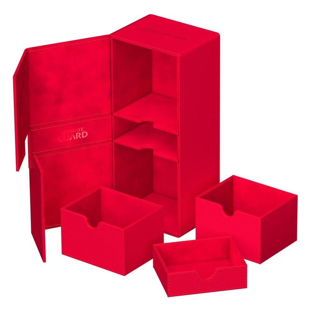 ULTIMATE GUARD - TWIN FLIP'N'TRAY 266+ XENOSKIN - ROUGE