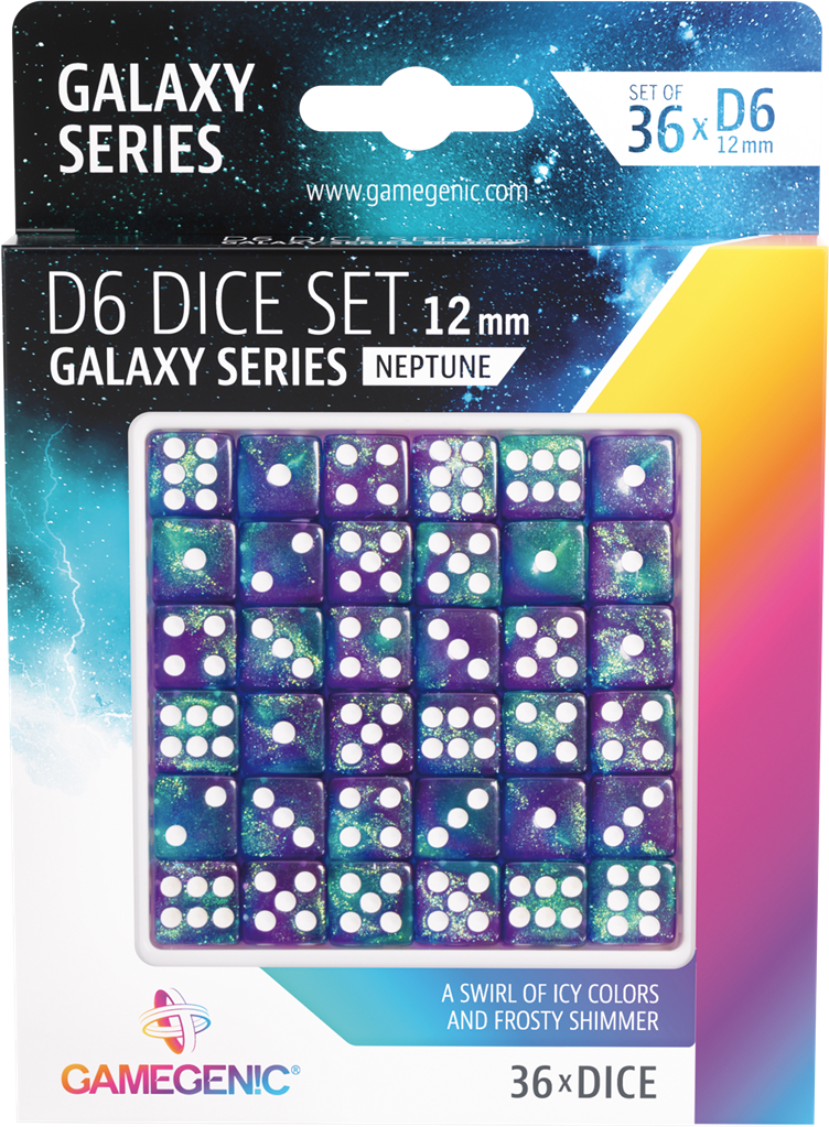 GALAXY SERIES -NEPTUNE- SET DE 36 DES DE 6 - 12MM