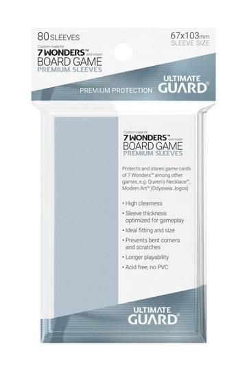 ULTIMATE GUARD 80 PROTEGE-CARTES PREMIUM JEUX DE PLATEAU 7TH WONDER 67 X 103