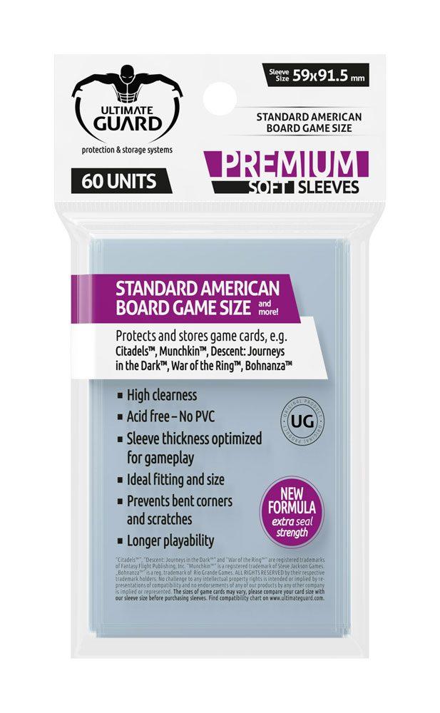 ULTIMATE GUARD 60 PROTEGE-CARTES PREMIUM JEUX DE PLATEAU 59 X 91,5