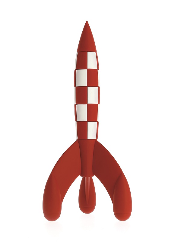 TINTIN FUSEE LUNAIRE FIGURINE RESINE 17CM