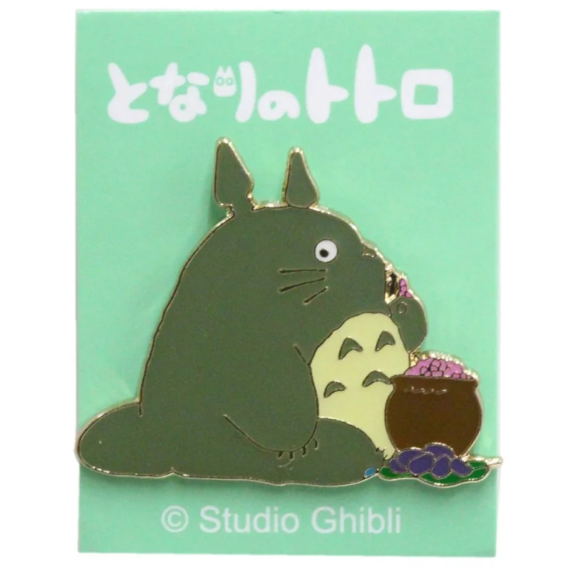 GHIBLI - PIN'S TOTORO ASSIS AVEC DES BAIES - MON VOISIN TOTORO