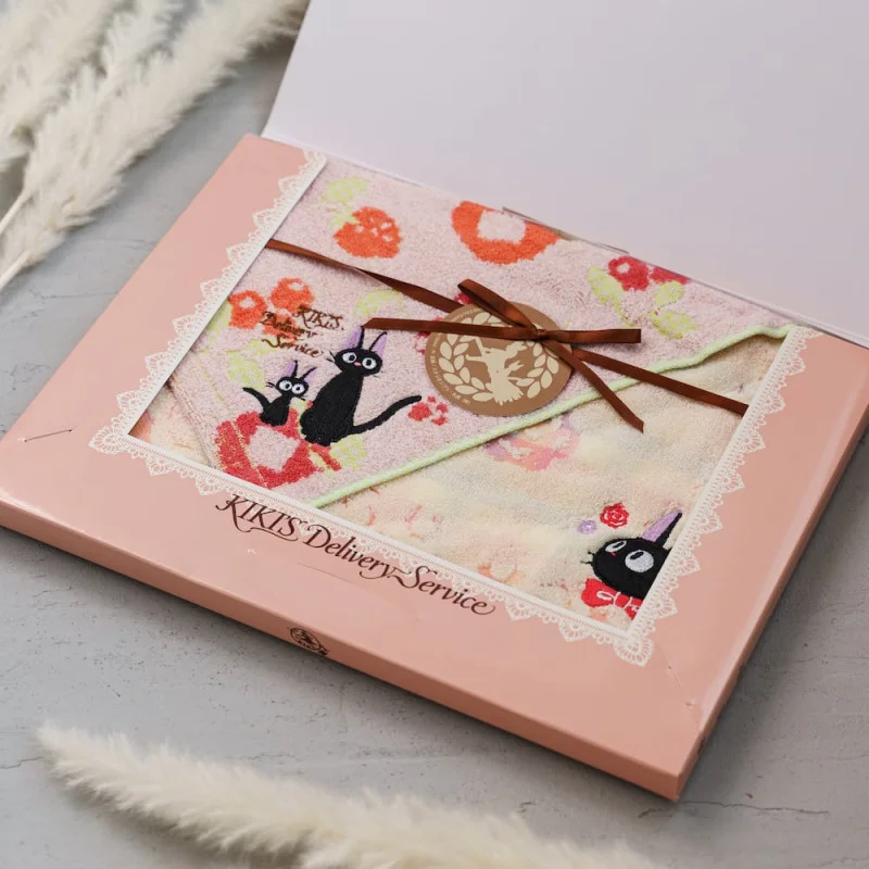 GHIBLI - COFFRET SERVIETTES EN COTON JIJI DOUCE CONFITURE - KIKI LA PETITE SORCIERE