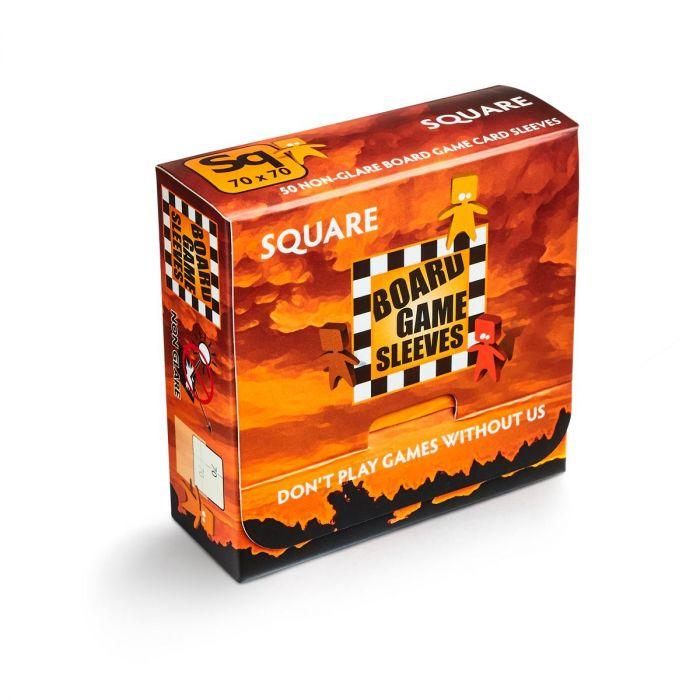 BGS - 50 PROTEGE-CARTES TRANSPARENTES ANTI-REFLETS - SQUARE JEUX DE PLATEAU 70 X 70