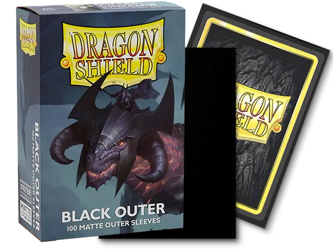 DRAGON SHIELD - 100 PROTEGE-CARTES STANDARD OUTER MAT - NOIR