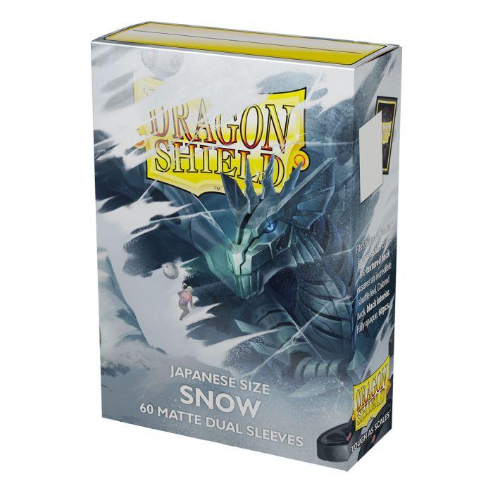 DRAGON SHIELD - 60 PROTEGE-CARTES MINI DUAL MAT - SNOW