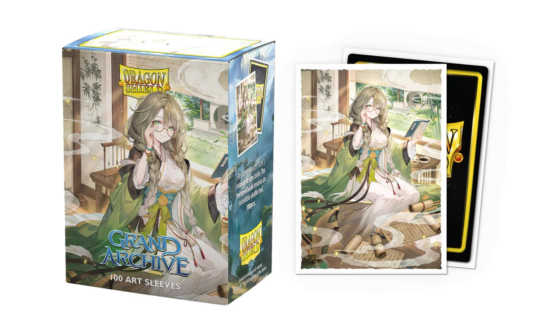 Visuel DRAGON SHIELD - 100 PROTÈGE-CARTES STANDARD ART - GRAND ARCHIVE : KONGMING, WAYWARD MAVEN