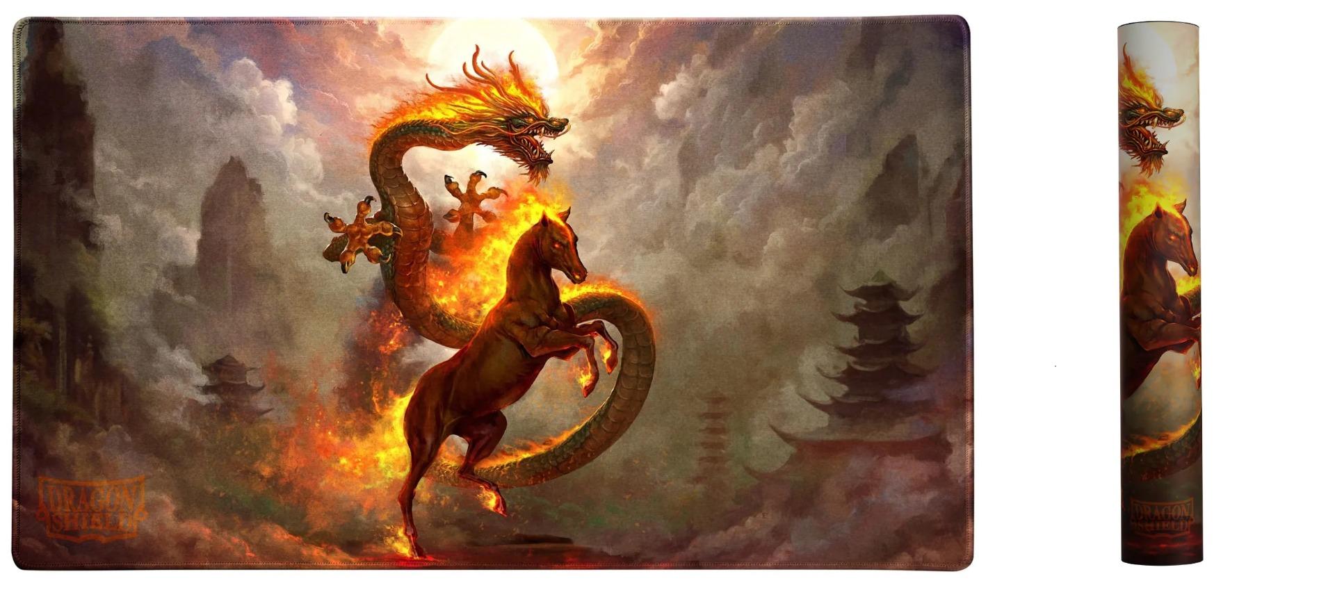 DRAGON SHIELD - PLAYMAT & TUBE FIRE HORSE 2026 (NOUVEL AN CHINOIS)