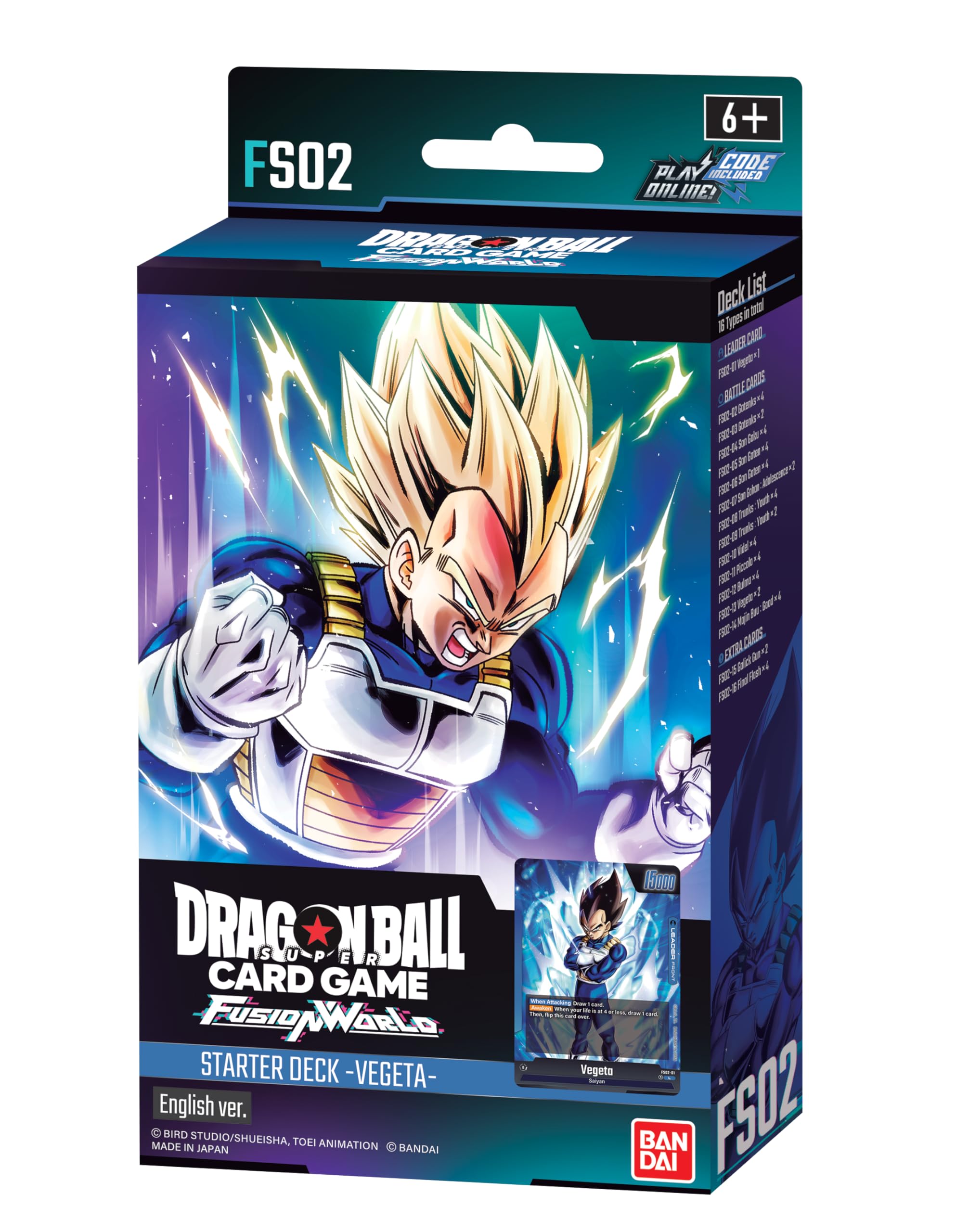 DRAGON BALL JCC - FS02 FUSION WORLD - STARTER DECK VEGETA (EN)