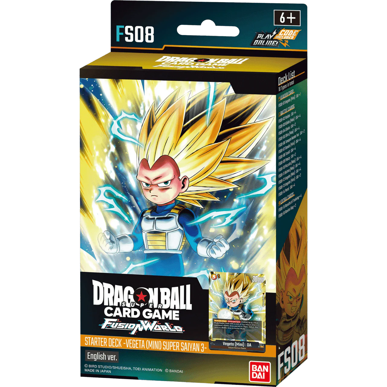DRAGON BALL FUSION WORLD FS08 - DECK FS08 VEGETA DAIMA SSJ 3 EN