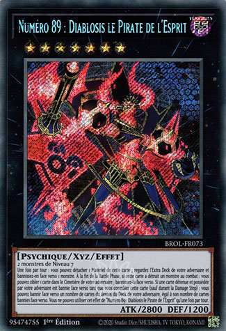 YGO [FR] BROL-FR073 NUMERO 89 : DIABLOSIS LE PIRATE DE L'ESPRIT (SECRET RARE)