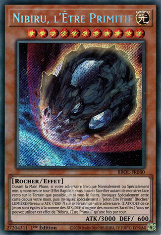 YGO [FR] BROL-FR080 NIBIRU, L'&Ecirc;TRE PRIMITIF (SECRET RARE)
