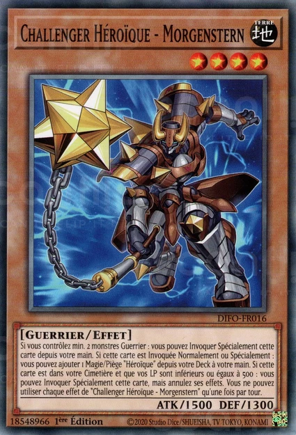 YGO [FR] DIFO-FR016 CHALLENGER HEROIQUE - MORGENSTERN (COMMUNE)