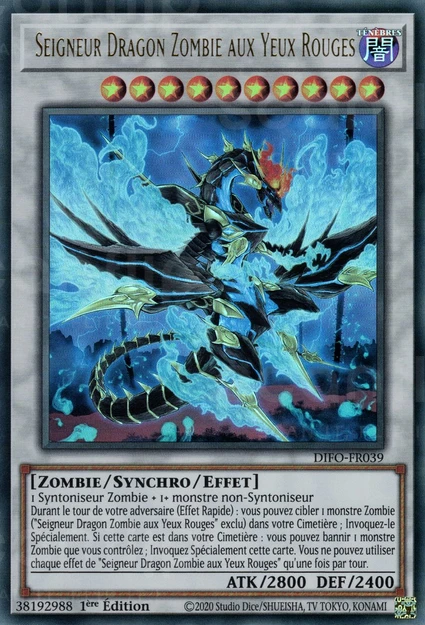 YGO [FR] DIFO-FR039 SEIGNEUR DRAGON ZOMBIE AUX YEUX ROUGES (ULTRA RARE)