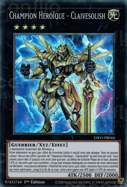 YGO [FR] DIFO-FR044 CHAMPION HEROIQUE - CLAIVESOLISH (SUPER RARE)