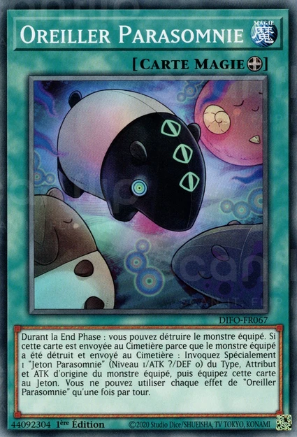 YGO [FR] DIFO-FR067 OREILLER PARASOMNIE (COMMUNE)