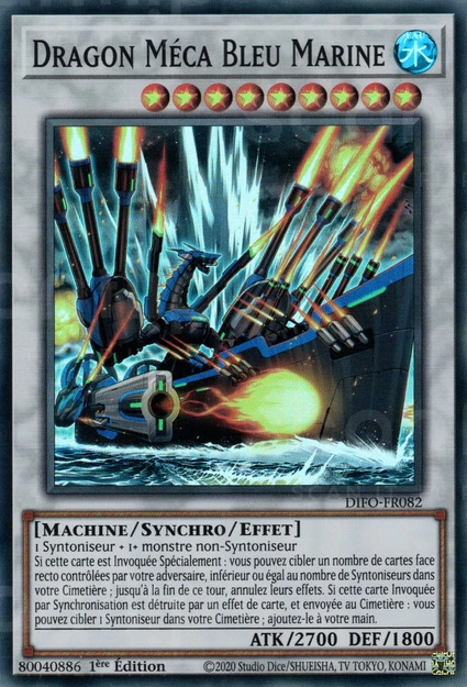 YGO [FR] DIFO-FR082 DRAGON MECA BLEU MARINE (SUPER RARE)