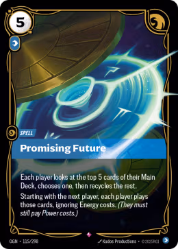 LOL [EN] OGN 115 PROMISING FUTURE // SPELL (RARE)