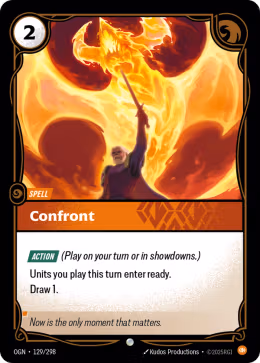 LOL [EN] OGN (FOIL) 129 CONFRONT // SPELL (COMMUNE)