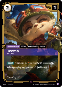 LOL [EN] OGN 197 TEEMO SCOUT // CHAMPION (RARE)