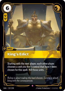 LOL [EN] OGN 237 KING'S EDICT // SPELL (RARE)