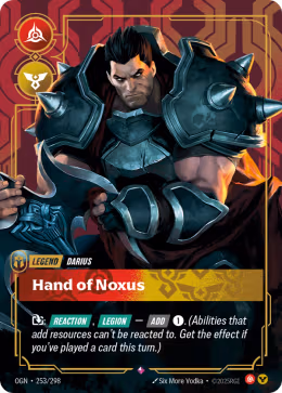 LOL [EN] OGN 253 DARIUS HAND OF NOXUS // LEGEND (RARE)