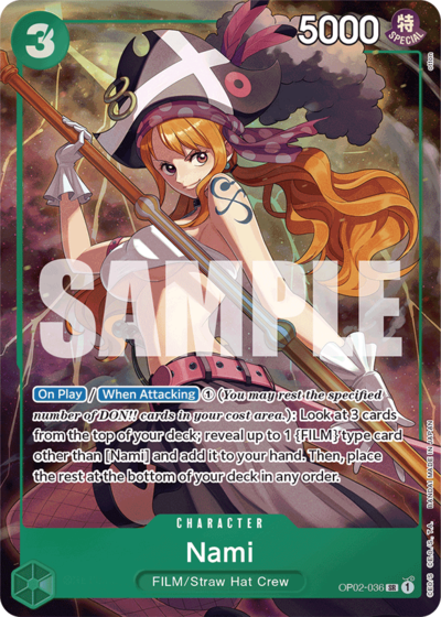 OP [EN] BS1 (ALT) OP02 036 NAMI (SUPER RARE)