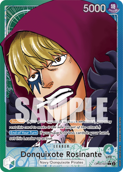 Visuel OP05-022 DONQUIXOTE ROSINANTE (LEADER ALTERNATIF)
