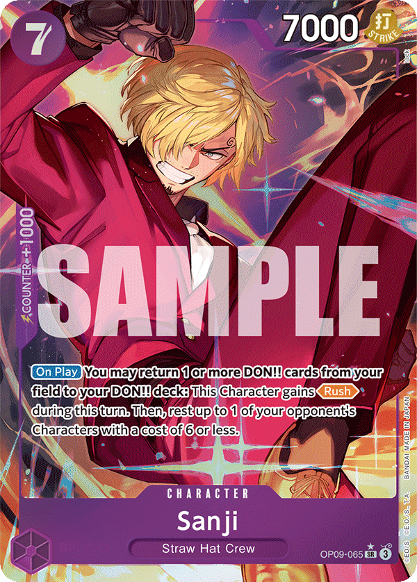 OP [EN] OP09 (ALT) 065 SANJI (SUPER RARE)