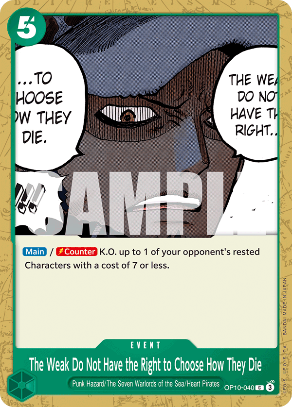 OP [EN] OP10 040 THE WEAK DO NOT HAVE THE RIGHT TO CHOOSE HOW THEY DIE (COMMUNE)