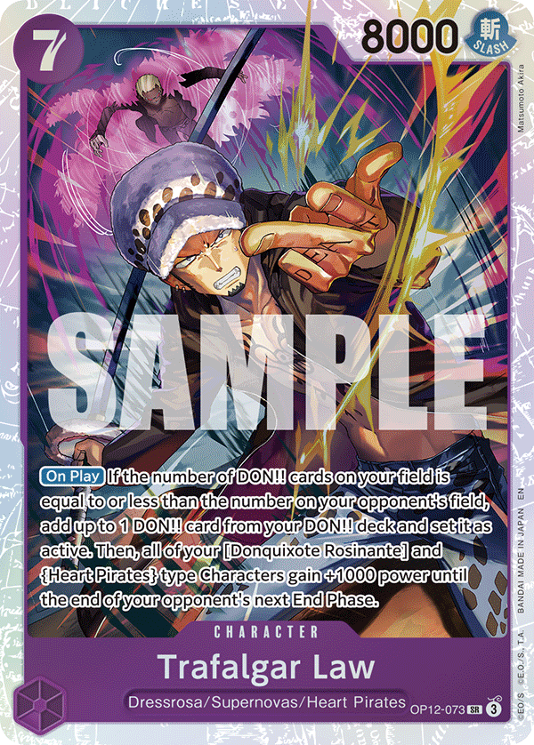 OP [EN] OP12 073 TRAFALGAR LAW (SUPER RARE)
