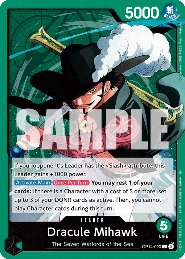OP [EN] OP14 020 DRACULE MIHAWK (LEADER)