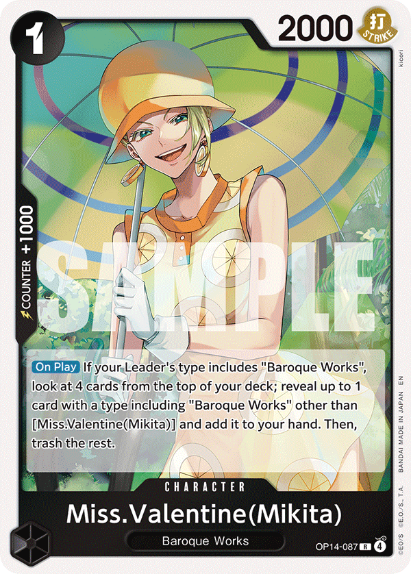OP [EN] OP14 087 MISS.VALENTINE(MIKITA) (RARE)