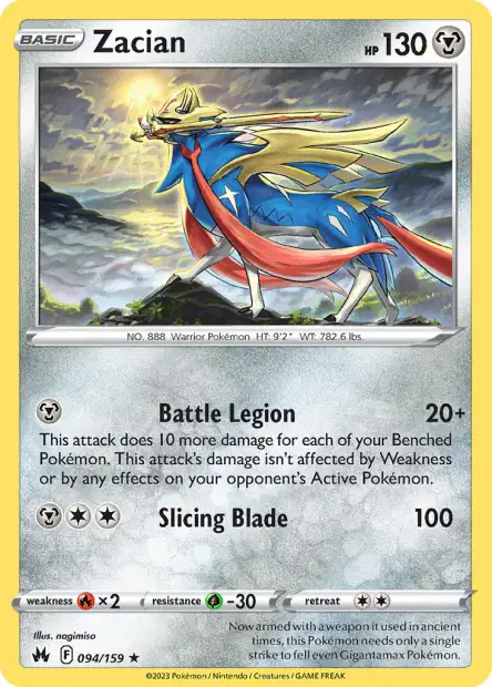 POK [EN] EB12.5 CRZ (REVERSE) 094 ZACIAN (HOLO)