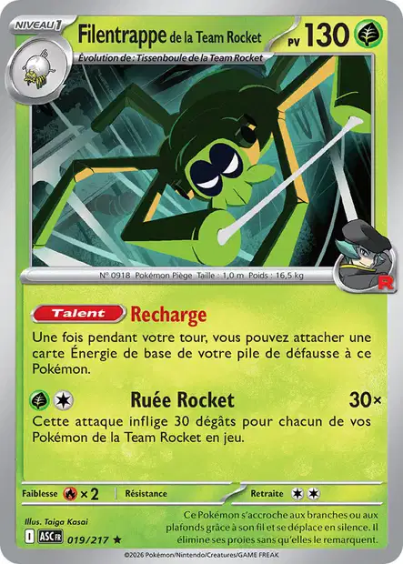 ME02.5 [FR] ASC (REVERSE) 019 FILENTRAPPE DE LA TEAM ROCKET (HOLO)
