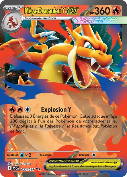 ME02.5 [FR] ASC 022 MEGA DRACAUFEU Y EX (DOUBLE RARE)
