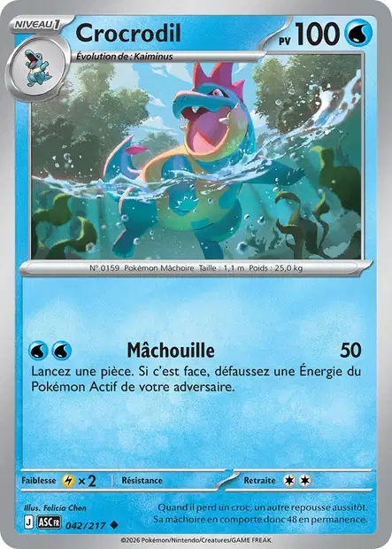 ME02.5 [FR] ASC (POKEBALL) 042 CROCRODIL (UNCO)