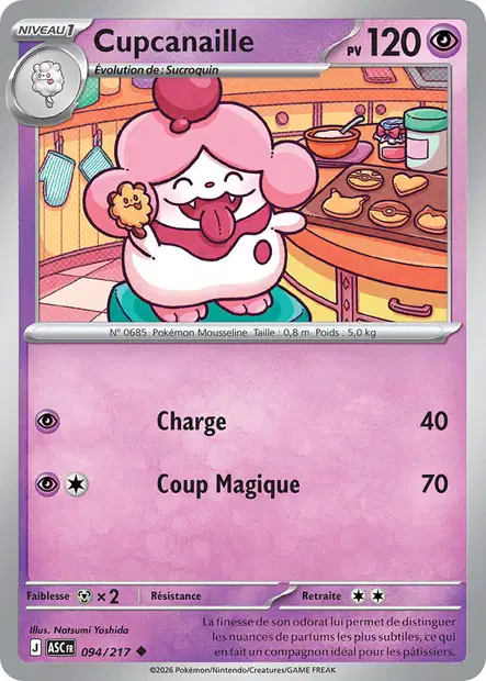 ME02.5 [FR] ASC 094 CUPCANAILLE AVEC GATEAU PIKACHU ET RONFLEX (UNCO)